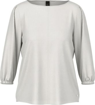 Marc Cain Zijden satijnen blouse - Dames - Blouses - Blauw - S - Satijn - Overhemden