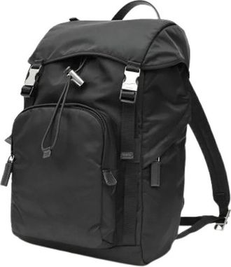 Prada Vintage, unisex, Zwart, ONE Size, Leer, Pre-owned Backpack