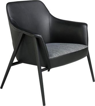 Angel Cerd&aacute; Sill&oacute;n tela gris y polipiel negro