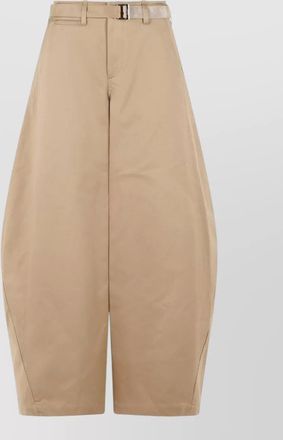 sacai cotton wide-leg trousers