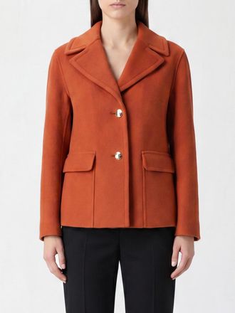 Max Mara S Max Mara Cappotto corto monopetto in pura lana vergine con collo a revers