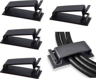 OEM Organizador De Cables, 50 Clips Adhesivos Para Cables El&eacute;ctricos, Ideal Para Cables Ethernet Y Sistemas De Gesti&oacute;n De Cables Para Tv, Pc, Port&aacute;til Y O