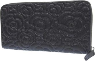 Chanel Pre-owned Wallets, female, Gray, Size: ONE SIZE Pre-owned Vintage Leather Wallet