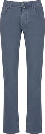 Jacob Cohen Rechte broek - Heren - Broeken - Blauw - Maat: W36 Zijde