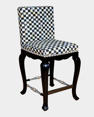 MacKenzie-Childs Courtly Check Counter Stool