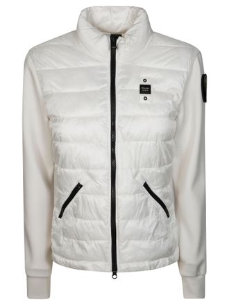 Blauer White Biker Ny Quilted Panel Jacket