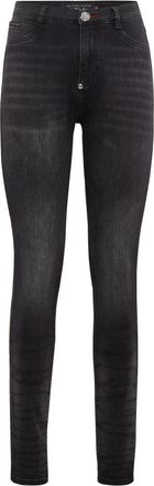 Philipp Plein Denim High Waist Jegging - Dames - Skinny Jeans - Grijs - W25 - Denim - Jeans