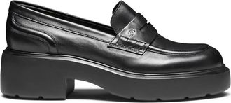 Santoni Easy Penny Loafer - Dames - Loafers - Zwart - 36 EU - Leer - Schoenen