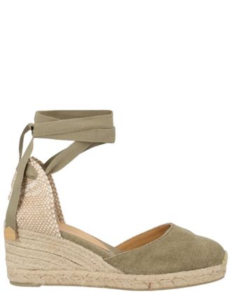 Castaner Green Solid Carina Wedges