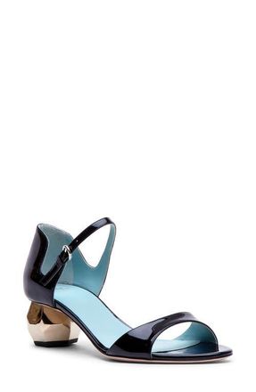 Frances Valentine Bella Ankle Strap Sandal in Navy at Nordstrom, Size 6.5
