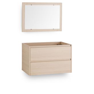 La Redoute Interieurs Wandmeubel voor wastafel + spiegel L80 cm, Nirio