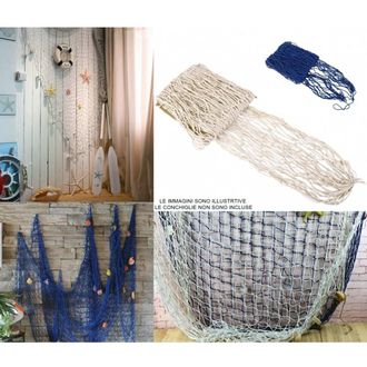Trade Shop Trade Shop - Rete Pesca Decorativa 150x200cm Nautica Tema Marino Mare Casa Ristorante Wedding