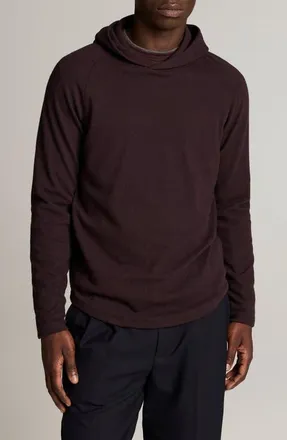 Vince Broken Twill Hoodie in Coastal/mahogany at Nordstrom, Size Xx-Large