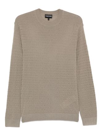 Emporio Armani Mens Wool Crewneck Sweater