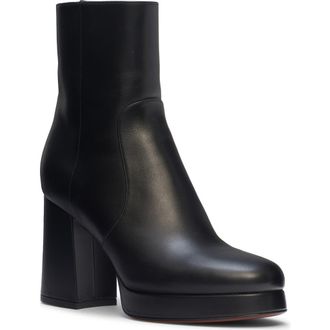 Valentino Garavani VLOGO Platform Bootie in 0No Nero at Nordstrom, Size 37.5
