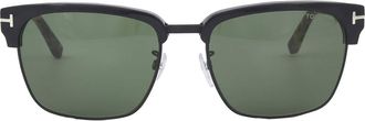 Tom Ford River Green Square Mens Sunglasses FT0367 02B 57