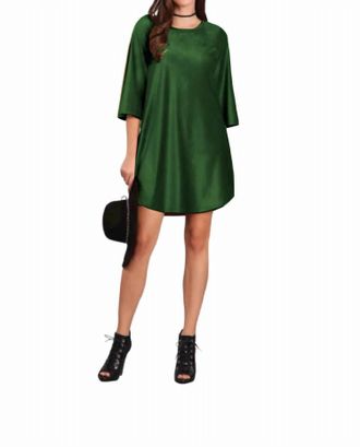 Papillon Chennile A-Line Dress In Green