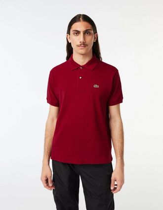 Lacoste Mens Lacoste Classic Fit L.12.12 Mens Short Sleeve Polo Shirt - Bordeaux 476 - Red - Size: 44