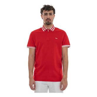 Harmont & Blaine Polo Shirts, male, Red, Size: 2XL Lrq491 Short Sleeve Polo Shirt