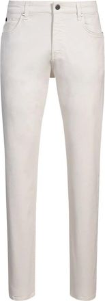 HUGO BOSS Broeken, Heren, Beige, W32 L34, Slim-fit Broeken
