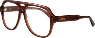 Chlo&eacute; Glasses, female, Brown, Size: 56 MM Eyeglasses