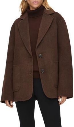 Aligne Orson Oversize Wool Blend Coat in Chocolate at Nordstrom Rack, Size 10