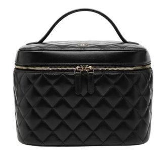Chanel Pre-owned Vanity Bag - Dames - Pre-owned - Zwart - Maat: ONE Size Leer