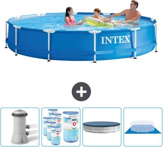 Intex Piscina Con Estructura Redonda - 366x76 Cm - 7-piezas Scb88