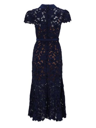 Self Portrait Lace Midi Dress - Blue