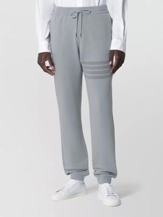 Thom Browne cotton jogging trousers ribbed cuffs side stripes