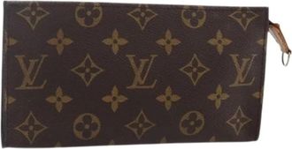 Louis Vuitton Pre-owned Clutches, female, Brown, Size: ONE SIZE Pre-owned Canvas Pouch