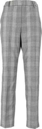 PESERICO Slim-fit Broeken - Dames - Slim Fit Broeken - Grijs - M - Broeken