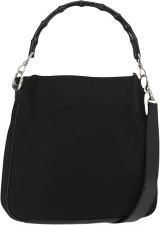 Gucci Pre-owned Handbags, female, Black, Size: ONE SIZE Pre-owned Vintage Nylon Handbag