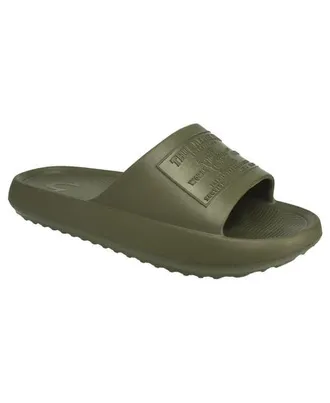 True Religion Wayne Logo Single Slide in Olive at Nordstrom, Size 11