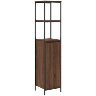 vidaXL Bathroom Cabinet with Shelves Brown Oak 36x35x165 cm Vidaxl