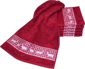 Dyckhoff Gästehandtücher »Hirschparade« Made in Germany (6 Gästetücher)