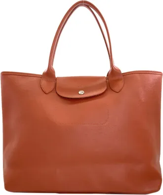 Longchamp Le Pliage Brown Pvc Tote Bag (Pre-Owned)