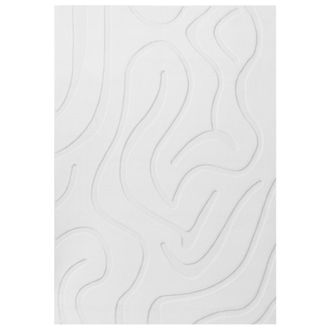 Beliani Alfombra Para Sal&oacute;n Moderna Forma Rectangular Jacquard 160 X 230 Cm Pelo Corto Blanco Crema Selvori