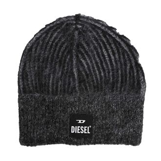 Diesel Heren K-Edro Logo Mohair Beanie (Zwart)