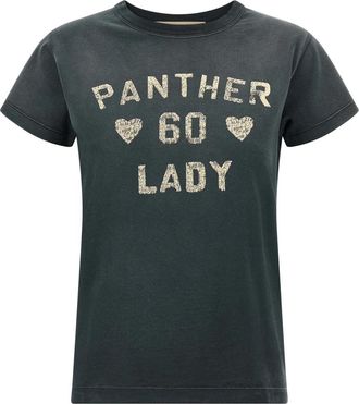 Valentino Garavani Panther Lady Print T-Shirt - Heren - T-shirts - Grijs - M - Katoen - Tops