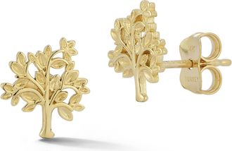Ember Fine Jewelry 14K Gold Tree of Life Studs