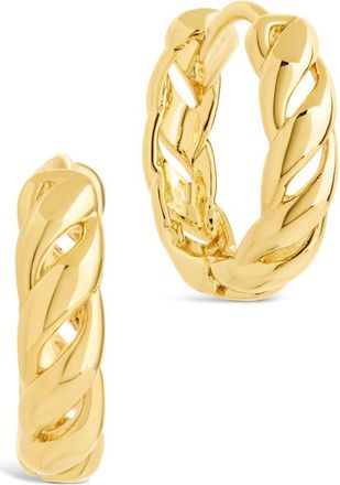 Sterling Forever Aurelia Twisted Hoop Earrings in Gold at Nordstrom Rack