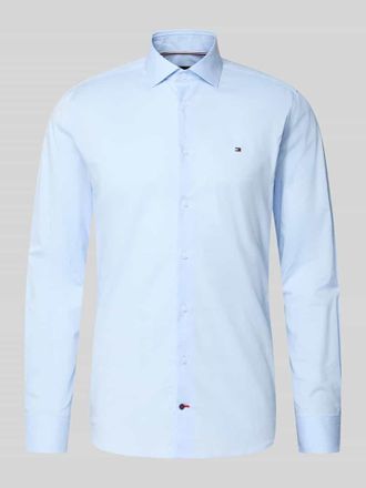 Tommy Hilfiger Tailored Slim Fit Businesshemd aus Baumwoll-Mix in Blau, Größe 38