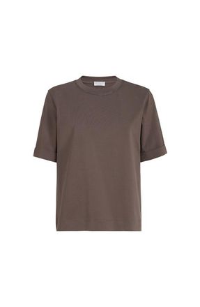 Brunello Cucinelli Cotton jersey T-shirt in Brown at Nordstrom, Size Xx-Large Eu