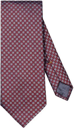 Eton Micro Floral Silk Tie in Red at Nordstrom