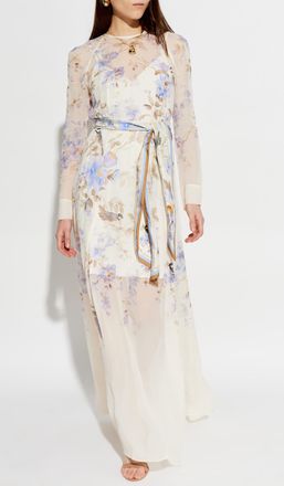 Zimmermann Floral Motif Dress, Womens, Cream