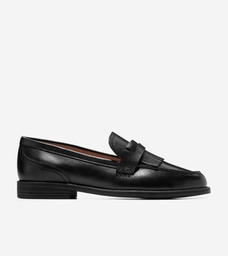 Cole Haan Womens Stassi Kiltie Loafers - Black Size 10.5