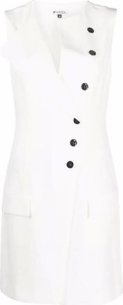 Krizia Asymmetrische midi-jurk - Wit