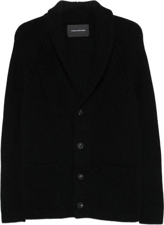 Tagliatore Cardigan a coste con scollo a scialle - Nero