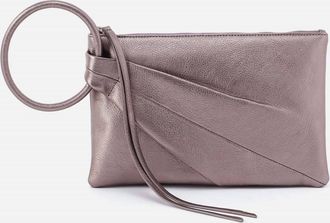 Hobo Womens Sheila Ring Clutch Bag In Pewter